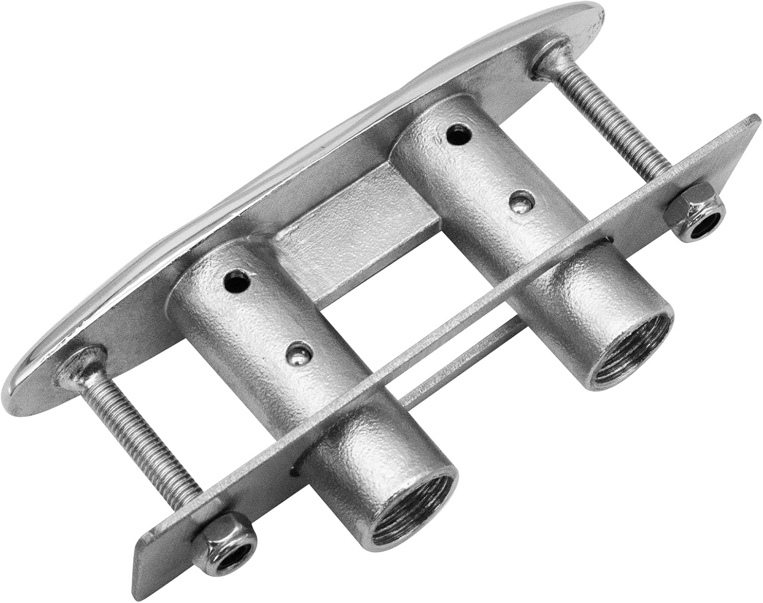 5/6 Inch Retractable Pull Up Cleat, 1/2 Pack 316L Stainless Steel Boat Cleat, Flush Mount Dock Cleat with Backing Plate & Lock Nuts for Boat Yacht