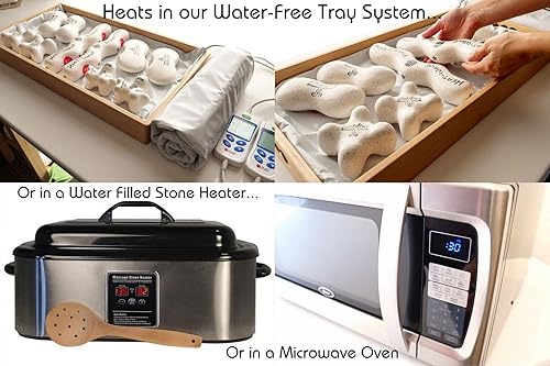 Miniatura 8 de Avanzadas (medianoche) (juego de 10) herramientas de masaje de piedra caliente de sinergia ultra suave - Kit profesional para masaje de cuerpo