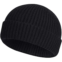 Swag Wool Knit Cuff Short Fisherman Beanie for Men Women, Winter Warm Hats
