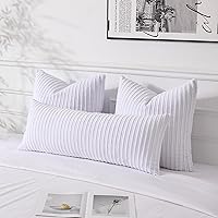 Vista 418 de UGASA - Juego de 2 fundas de almohada de terciopelo a rayas, funda decorativa para cojín con cremallera oculta para el hogar, sofá, dormitorio