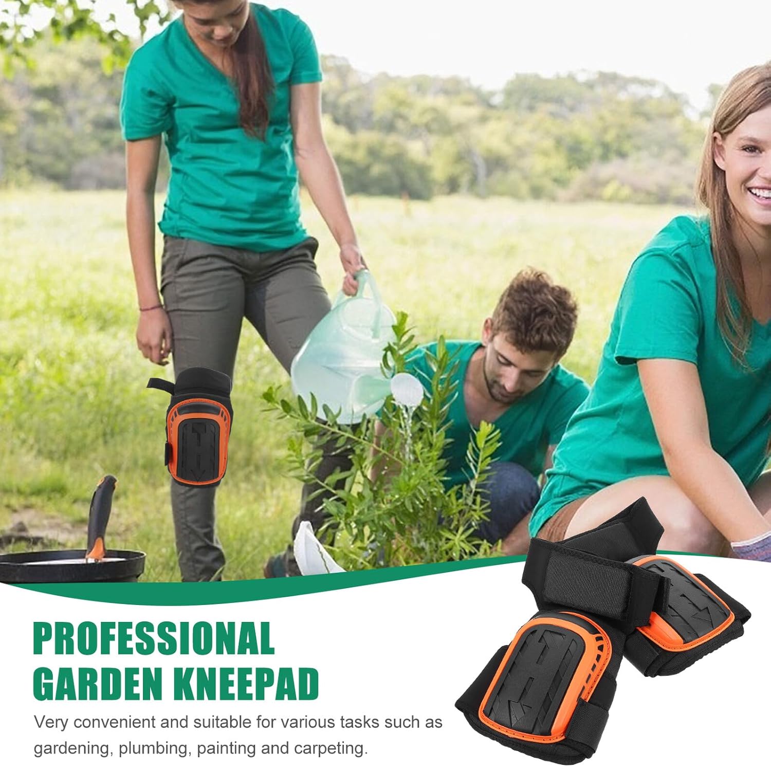 Gadpiparty 1 Pair Non-slip Protective Knee Pads with Eva Cushion for Work, Gardening, Industrial Use, Sturdy Kneeguards for Men and Outdoor Repair Tasks