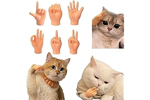 6PCS Mini Hands for Cats - Funny Tiny Hands Cat Finger Interactive Toys
