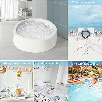 TRENDBOX 100 Ocean Balls for Babies Kids Children Soft Plastic Birthday Parties Events Playground Games Pool (Transparent)