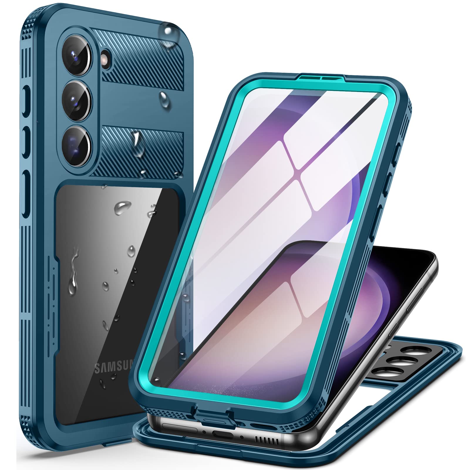 Focusor für Samsung Galaxy S24 FE Hülle IP68 Wasserdicht,Han