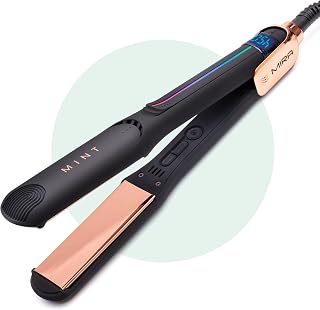 Professional Series MIRA Titanium Flat Iron Hair Straightener for Thick & Fine Hair | Powerful Single-Pass Straightening Iron | Straightener & Curling Iron in One | 1 1/4 Inch Wide Flat Iron by MINT