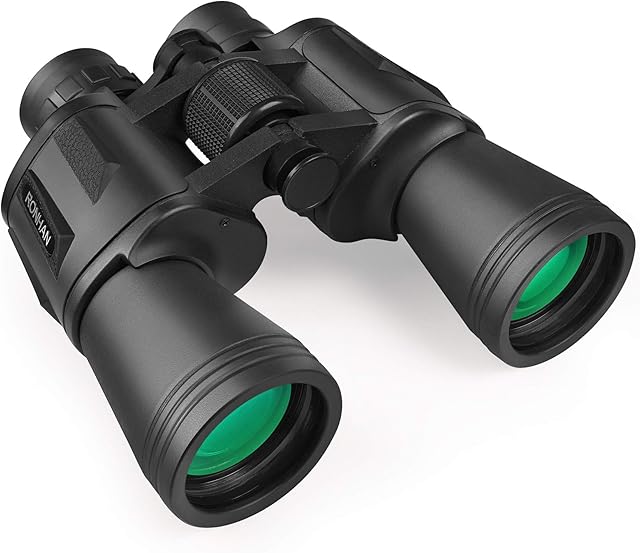 20x50 High Power Binoculars for Adults, Military Compact HD Professional/Daily Waterproof Binoculars Telescope for Bird Watching Travel Hunting Football Games Stargazing with Carrying Case and Strap