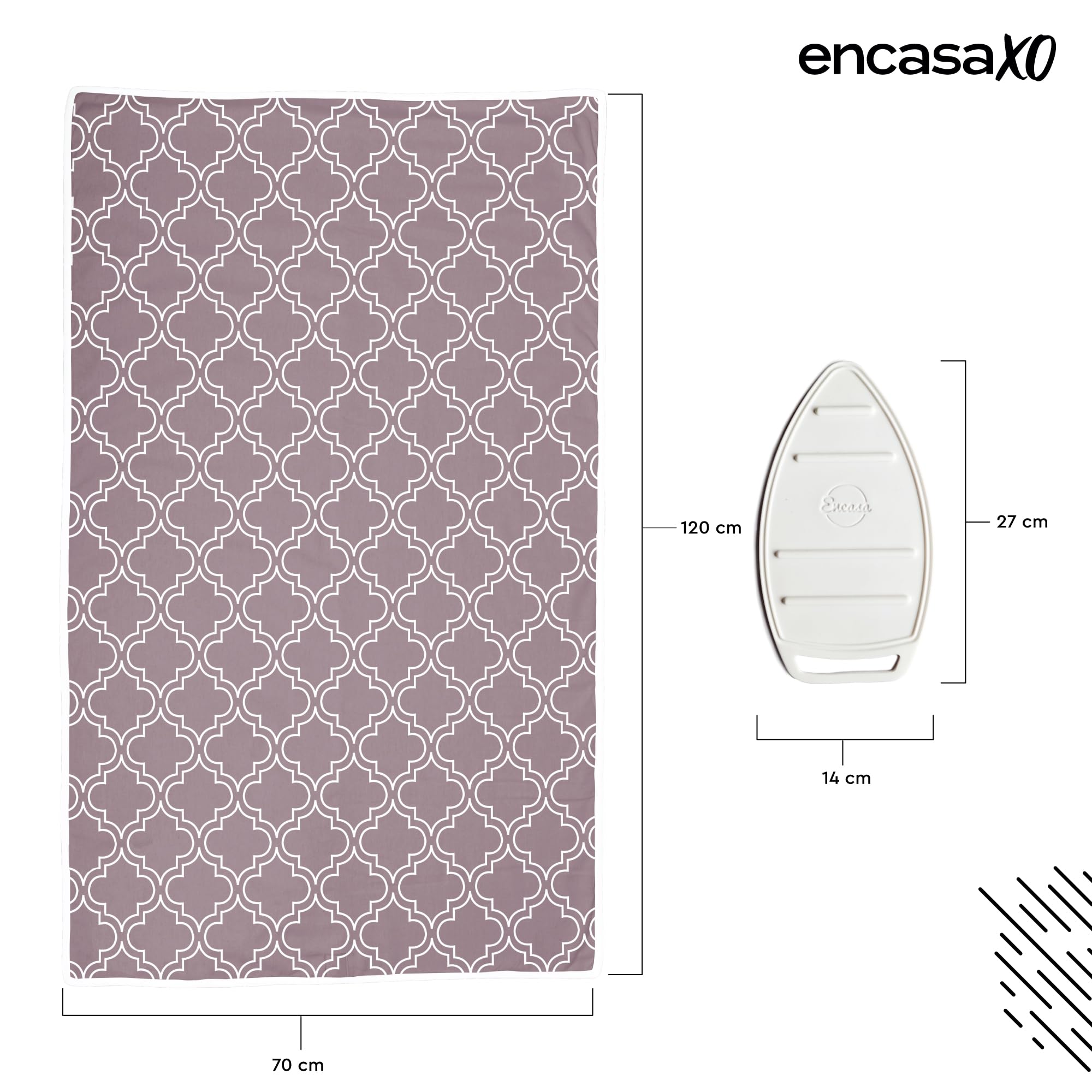 Encasa XO Ironing Mat - Mauve -4