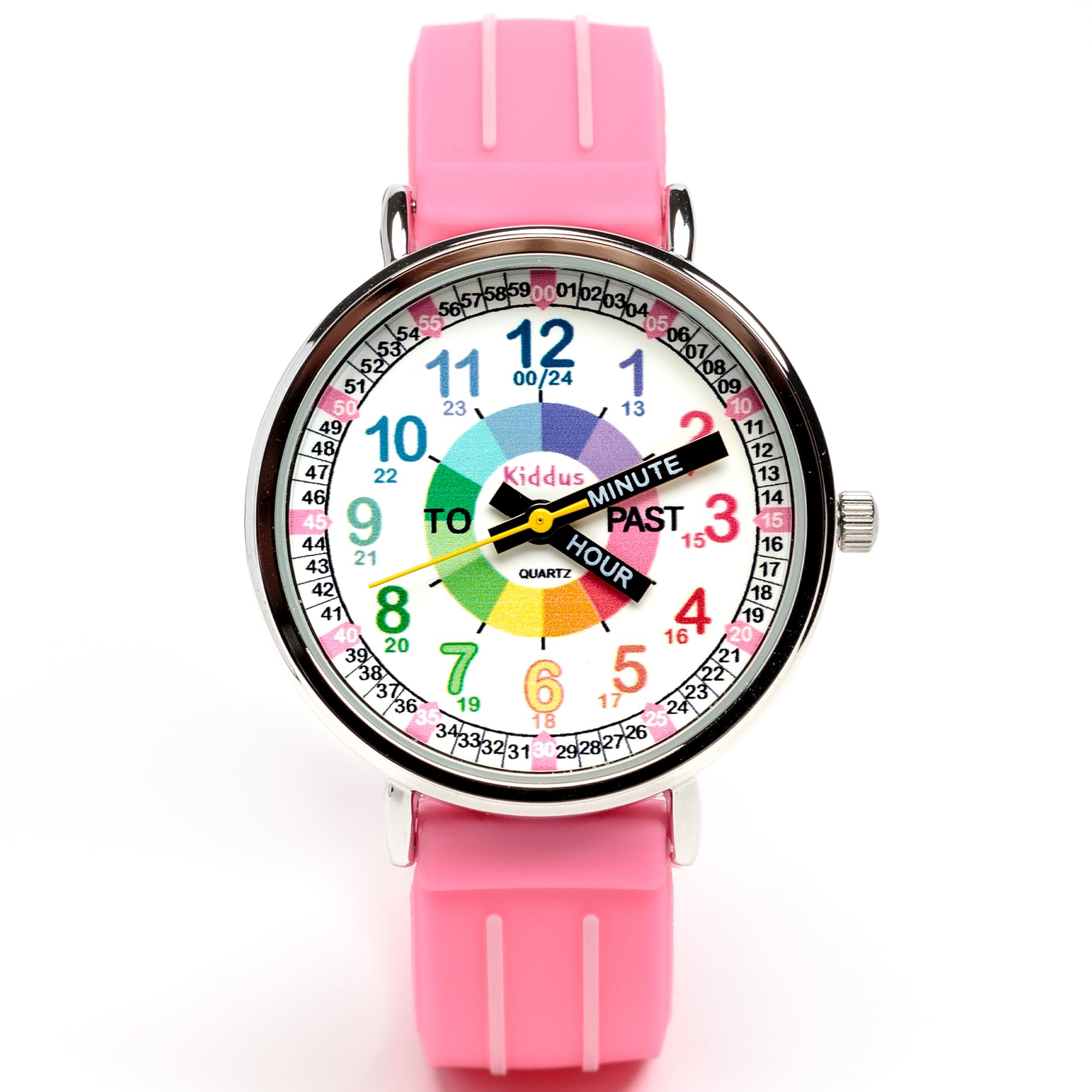 Kiddus Orologio Educativo per Bambino e Bambina dai 5 ai 10 Anni, Orologio Analogico Didattico per Imparare l'Ora, Movimento Giapponese