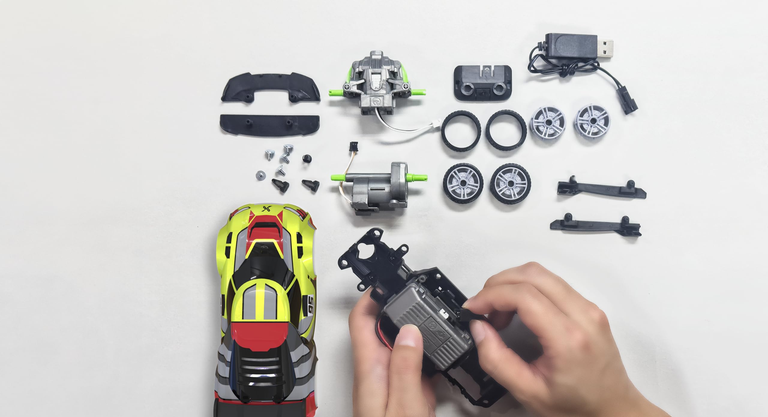 Silverlit Exost Build duży zestaw wyścigowy z 2 kontrolerami napędu 2 pojazdami