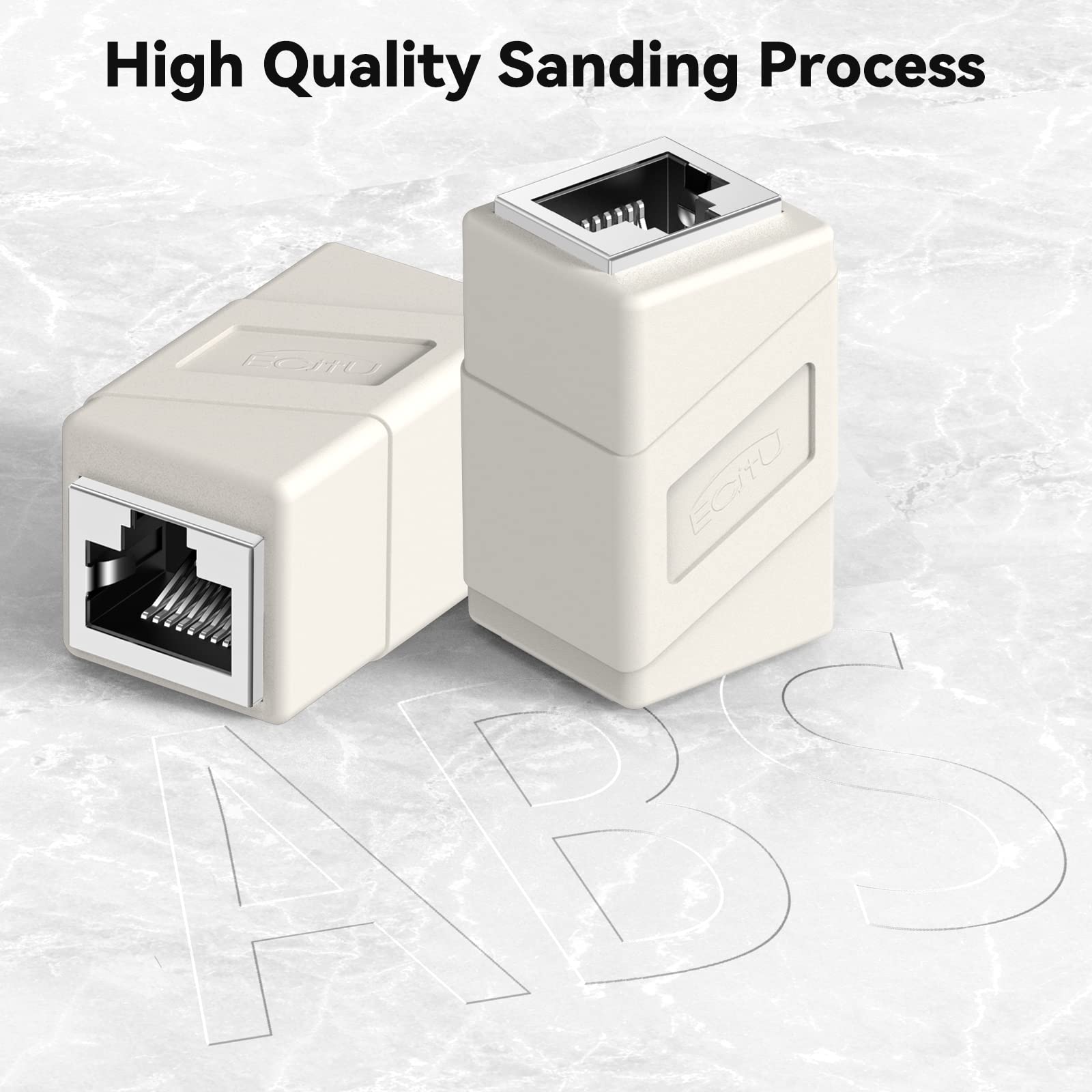 Acoplador RJ45, paquete de 2 adaptadores Ethernet hembra a hembra, adaptador extensor de cable Ethernet, recto modular de 8 pines, conectores de red para cable Ethernet Cat8/Cat7/Cat6/Cat6a/Cat5e/Cat5