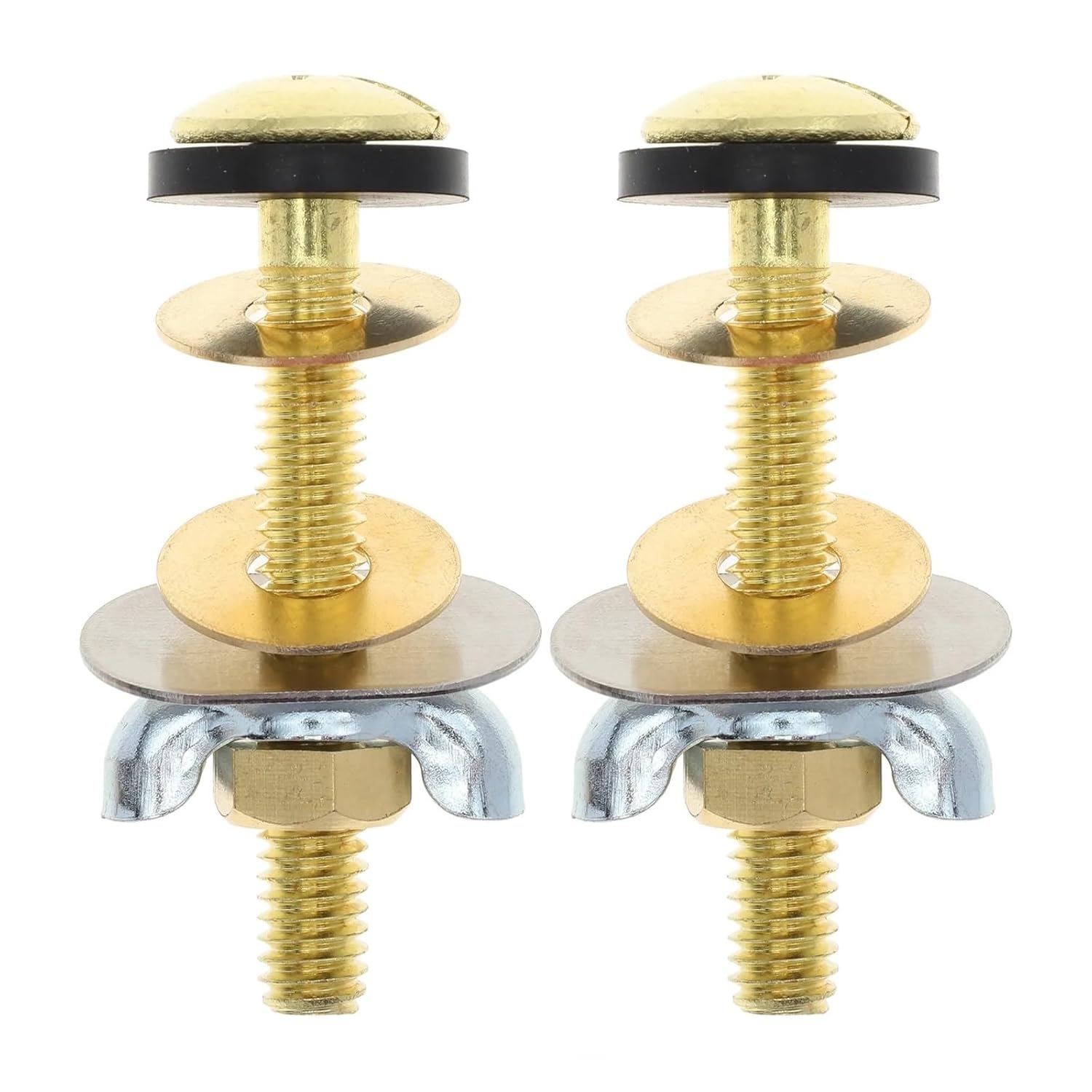 Toilet Seat Screws 6Pcs Industrial Grade Stainless Steel Toilet Seat Bolts Reinforced Copper Core Universal Fixing Screws Wobble-Free