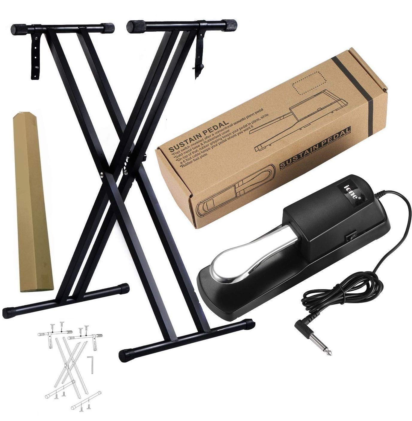 Buy Techtest Piano Stand Adjustable Keyboard Stands 61 Keys Dual Braced Support Legs with