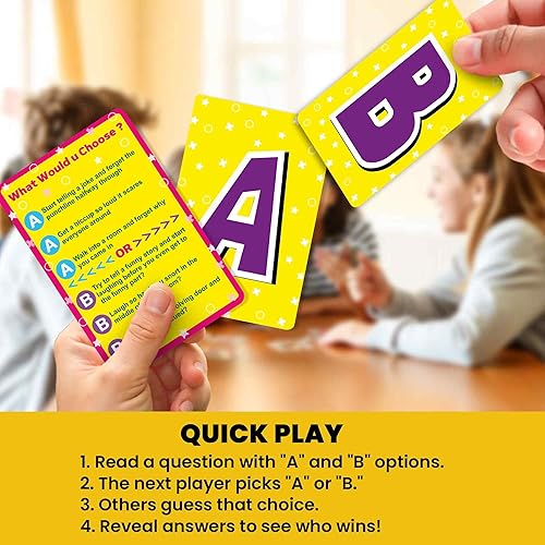 Miniatura 3 de QUOKKA Juego de cartas para adolescentes, niños y adultos Más de 500 situaciones divertidas Qué elegirías el desafío Familia y fiesta para noches