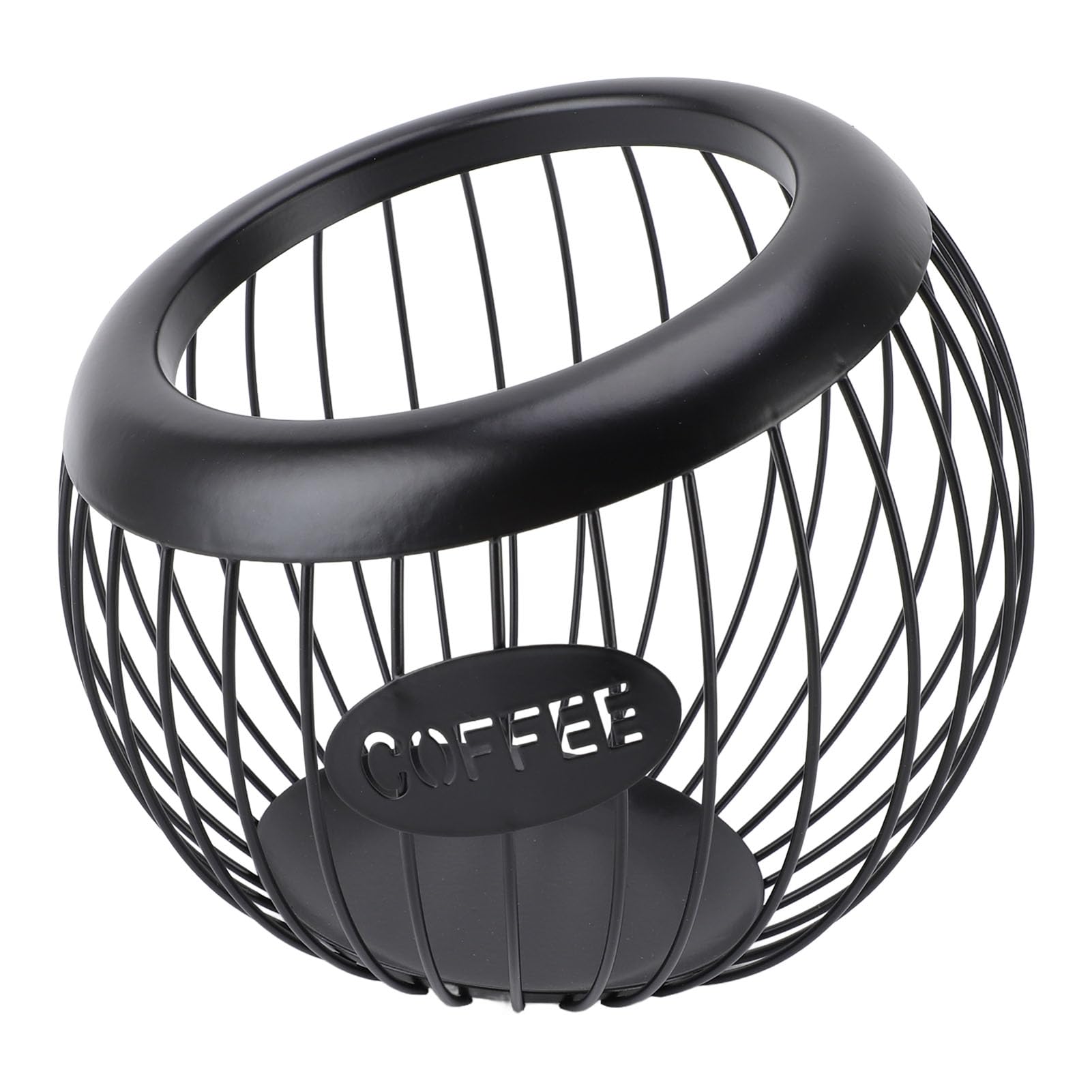 Panier dosettes café en fer noir élégant pour 40 capsules de cuisine