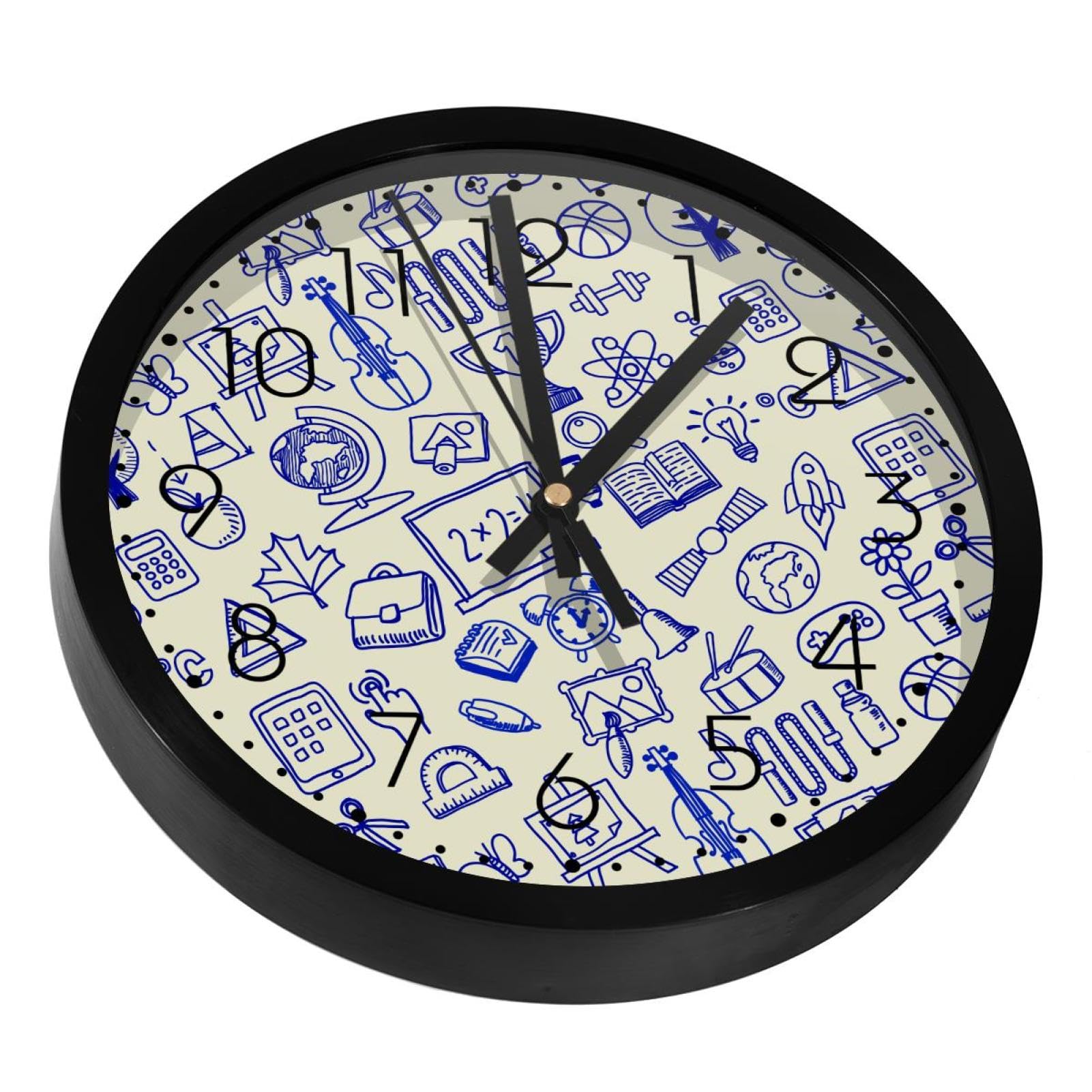 Horloge murale silencieuse Andtrophy sans tic-tac pour une nuit paisible