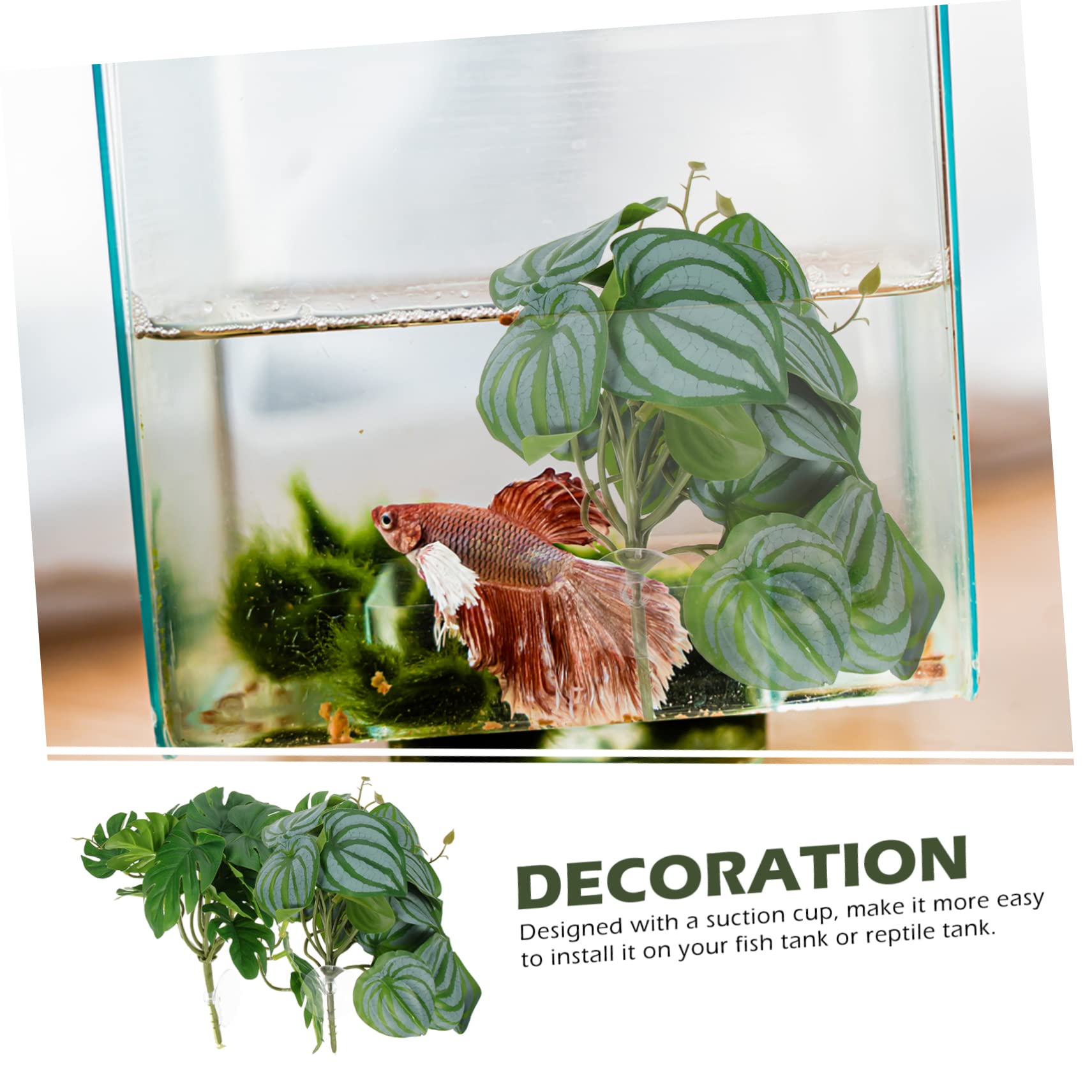 POPETPOP 10piezas Plantas Artificiales para Reptiles Decoración De Terrario Simulada De Sandía Tortuga Accesorios Seguros para Hábitats De Reptiles