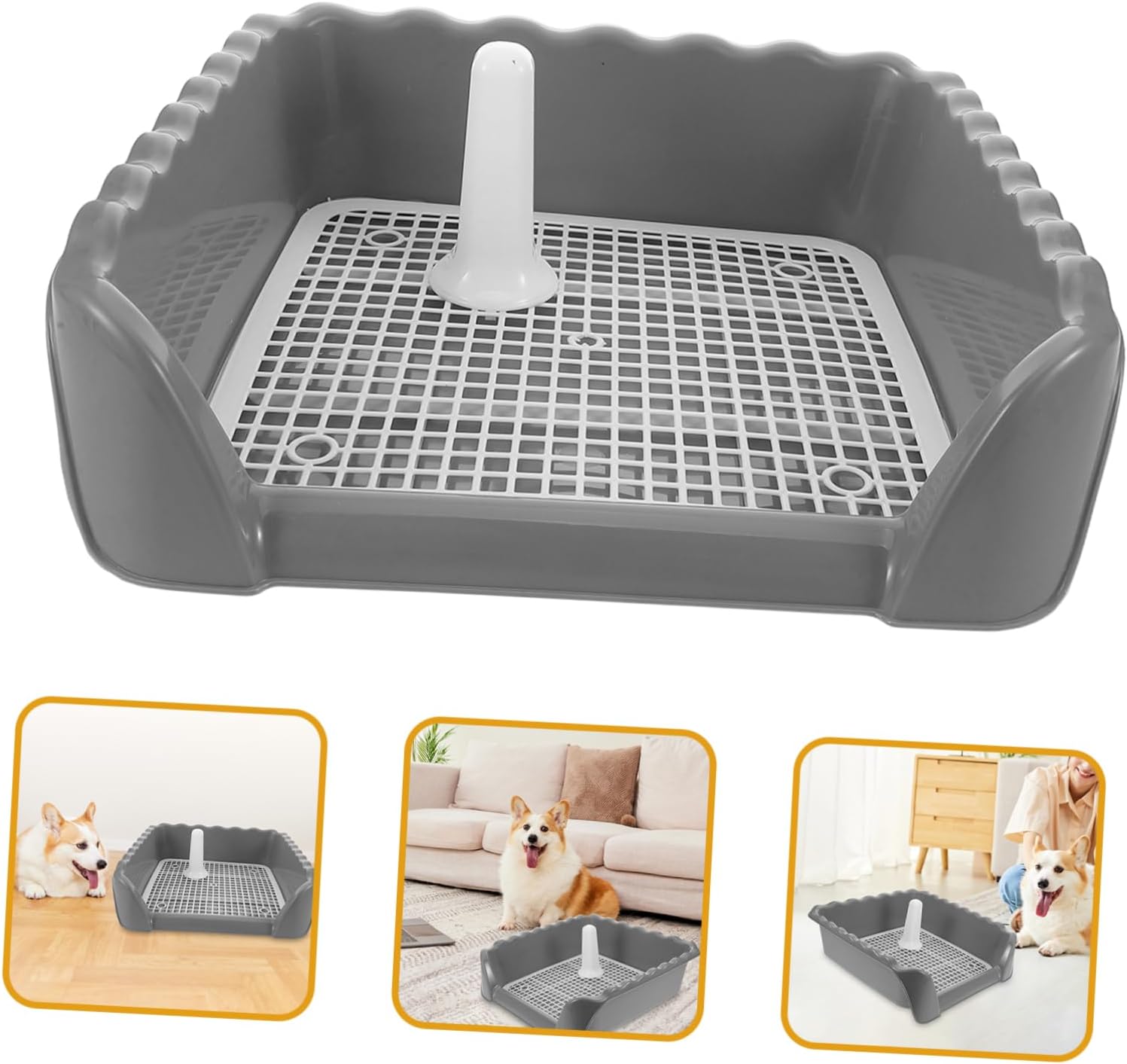 Medium Dog Toilet Training Potty Tray Puppy Training Toilet Mesh Grid Indoor Puppy Potty Pad Holder