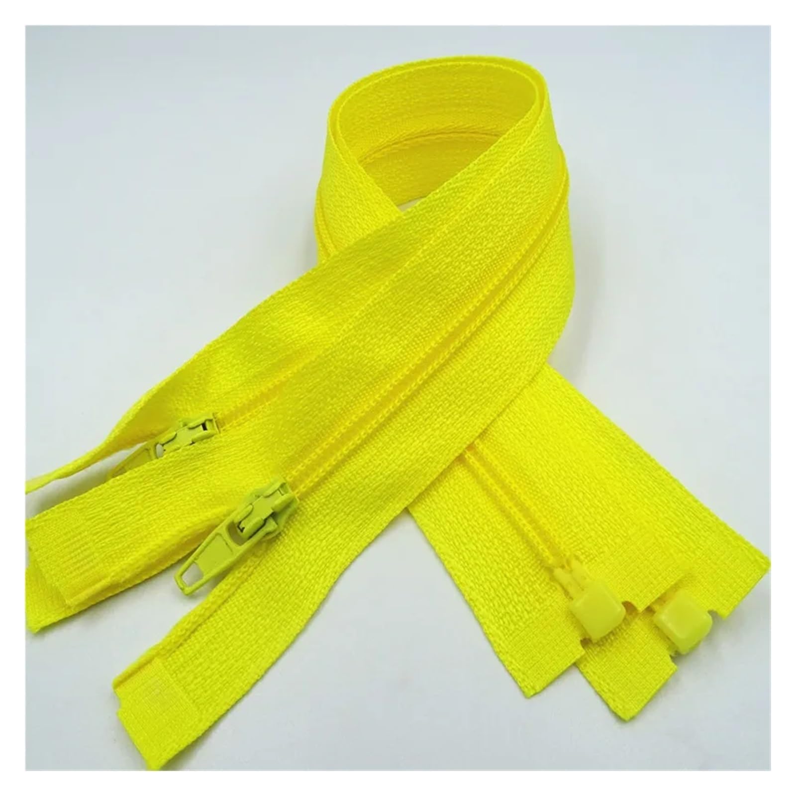 Zipper 5Pcs Zipper Open End 20Cm-60Cm Suitable for Garment Sewing Process(Yellow,50cm)