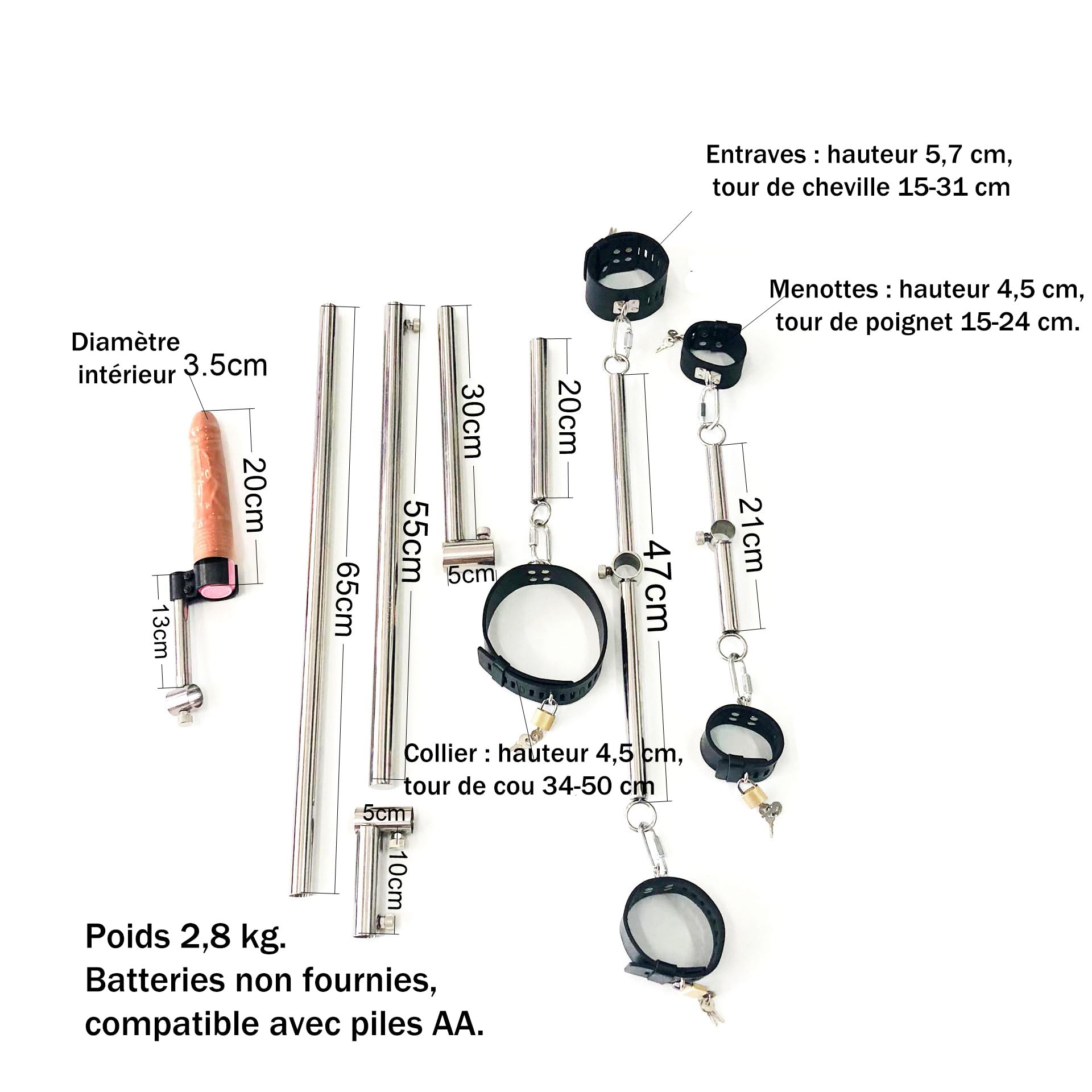 Kit de Contention BDSM Pilori Machine Slave avec Silicone Gode