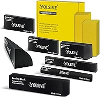 Vista 13 de VOLSIVE Juego de 7 piezas de bloque de lijado manual, almohadilla de lijado manual rectangular de mano, formas surtidas intercambiables de gancho