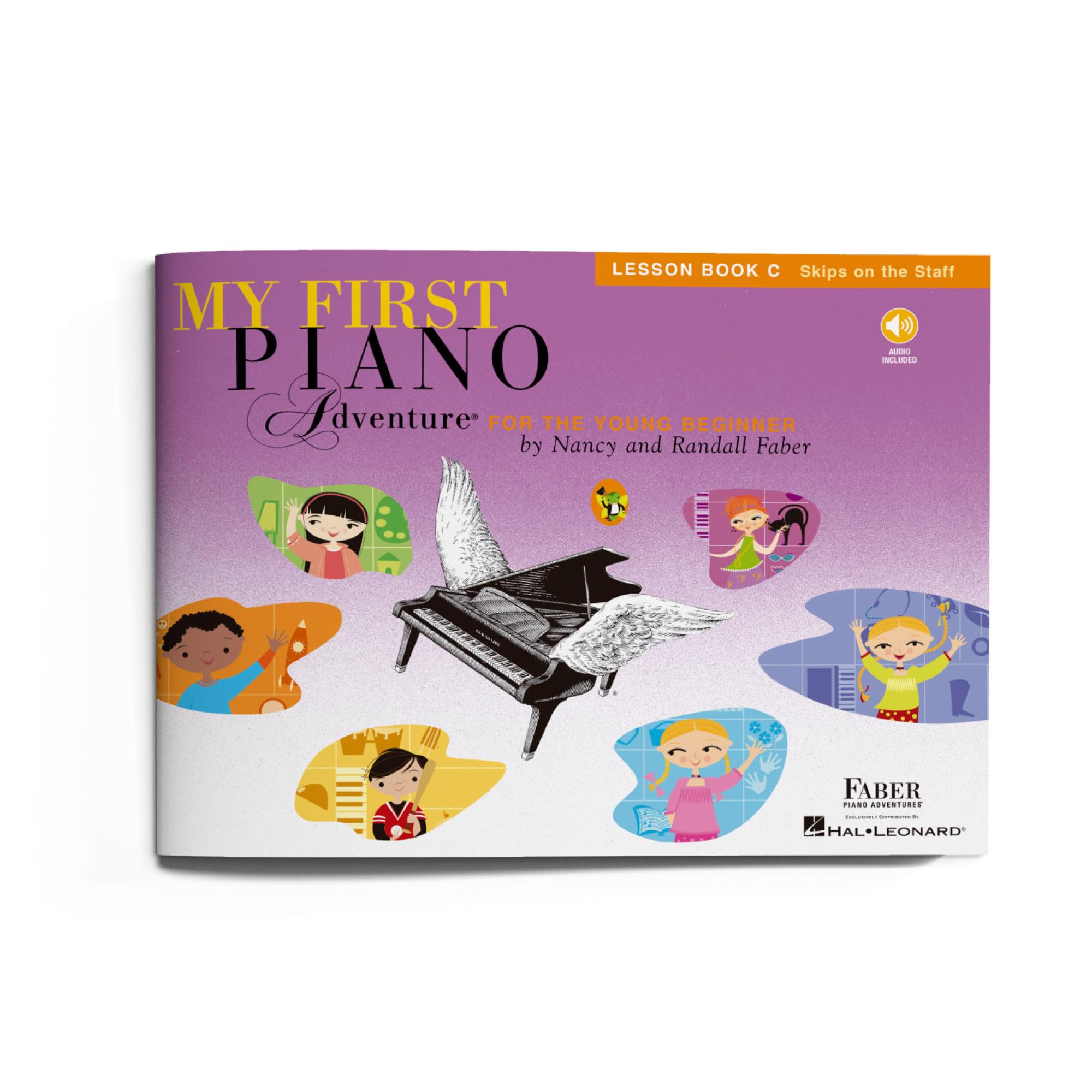 My First Piano Adventure: Lesson Book C | Beginner Piano Method Book | Learn Skips and Early Staff with Online Audio | Piano Sheet Music Songbook | Faber Piano Book for Kids