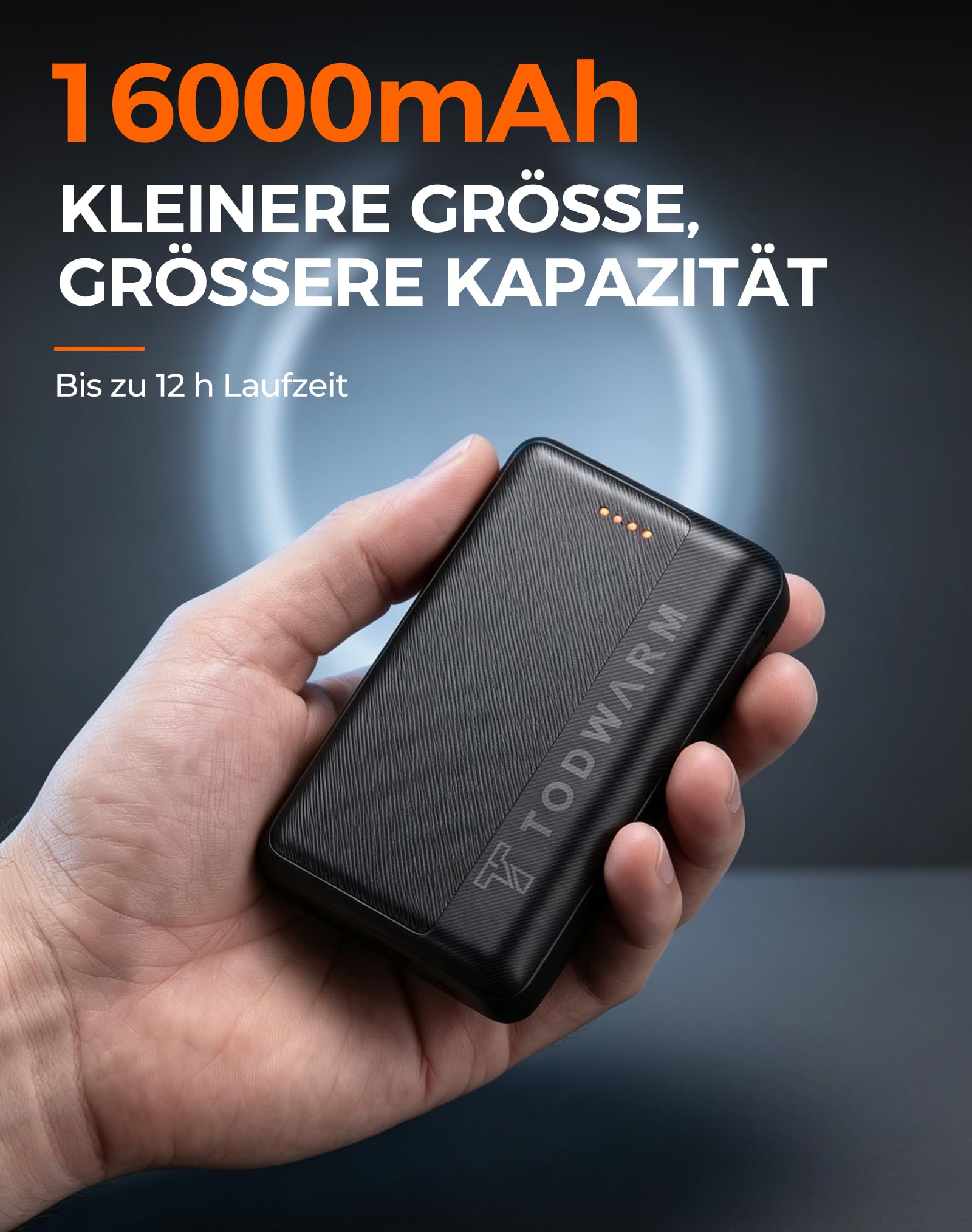 Gilet riscaldante in pile da uomo, con power bank da 16000 mAh