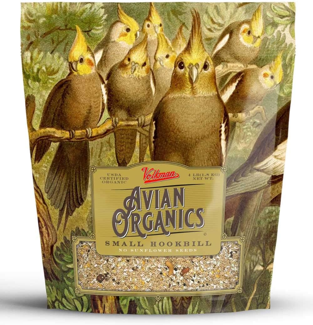 Volkman Avian Organics USDA Certified Organic and Non GMO Bird Food Seeds for Cockatiels Lovebirds Parakeets and All Small Hookbills, No…