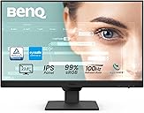 BenQ GW2490 24" Computer Monitor 100Hz FHD 1920x1080p IPS Eye-Care Tech VESA Mount Thin Bezel Low Blue Light Adaptive Brightness Wall Mount Built-in Speakers DisplayPort HDMI Port2