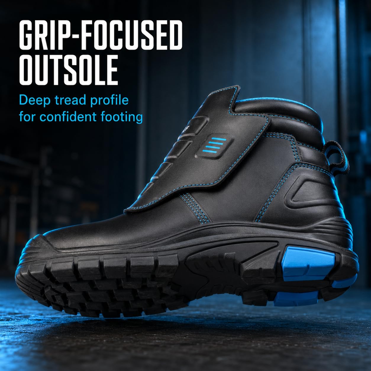 BWOLF Welder Pro HI S3 - Scarpe da lavoro resistenti al fuoco, suola antiscivolo in PU/gomma, pelle resistente al calore