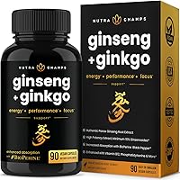 Vista 9 de NutraChamps Cápsulas de ginseng Panax rojo coreano Ginsenósidos extra fuertes para energía, concentración, rendimiento, vitalidad y apoyo