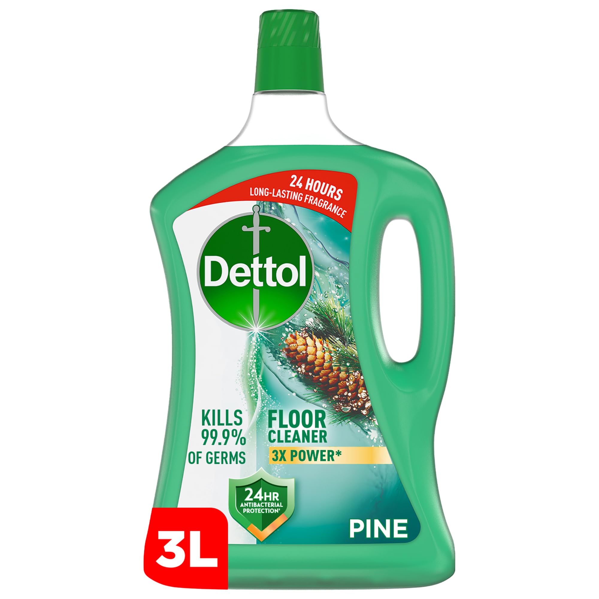 DettolAntibacterial Power Floor Cleaner Pine Scent, 3L