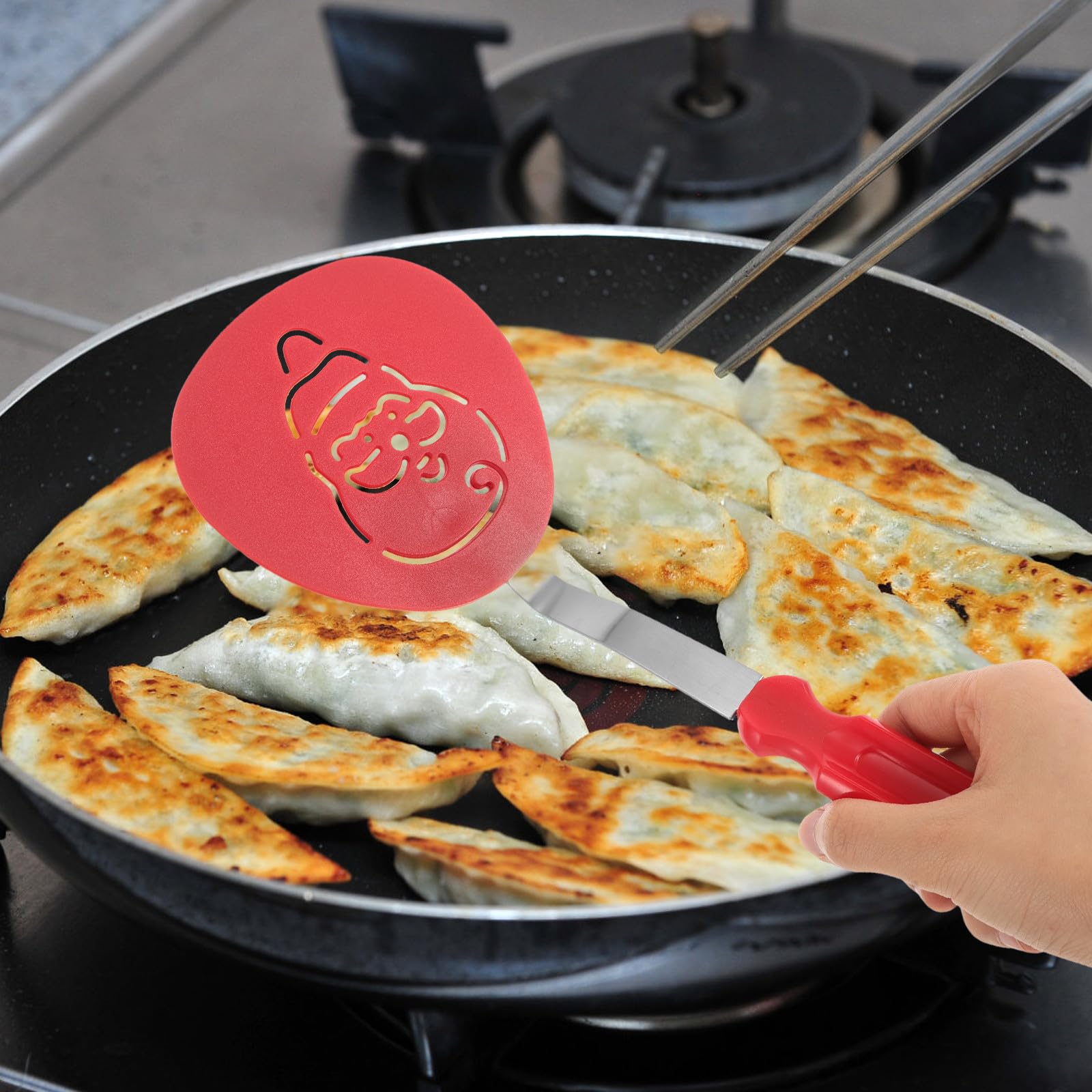 Homoyoyo Utensilios de Cocina Navideños 4 Piezas Espátula de Nylon Resistente al Calor para Hornear y Servir Regalo para Aficionados la Cocina