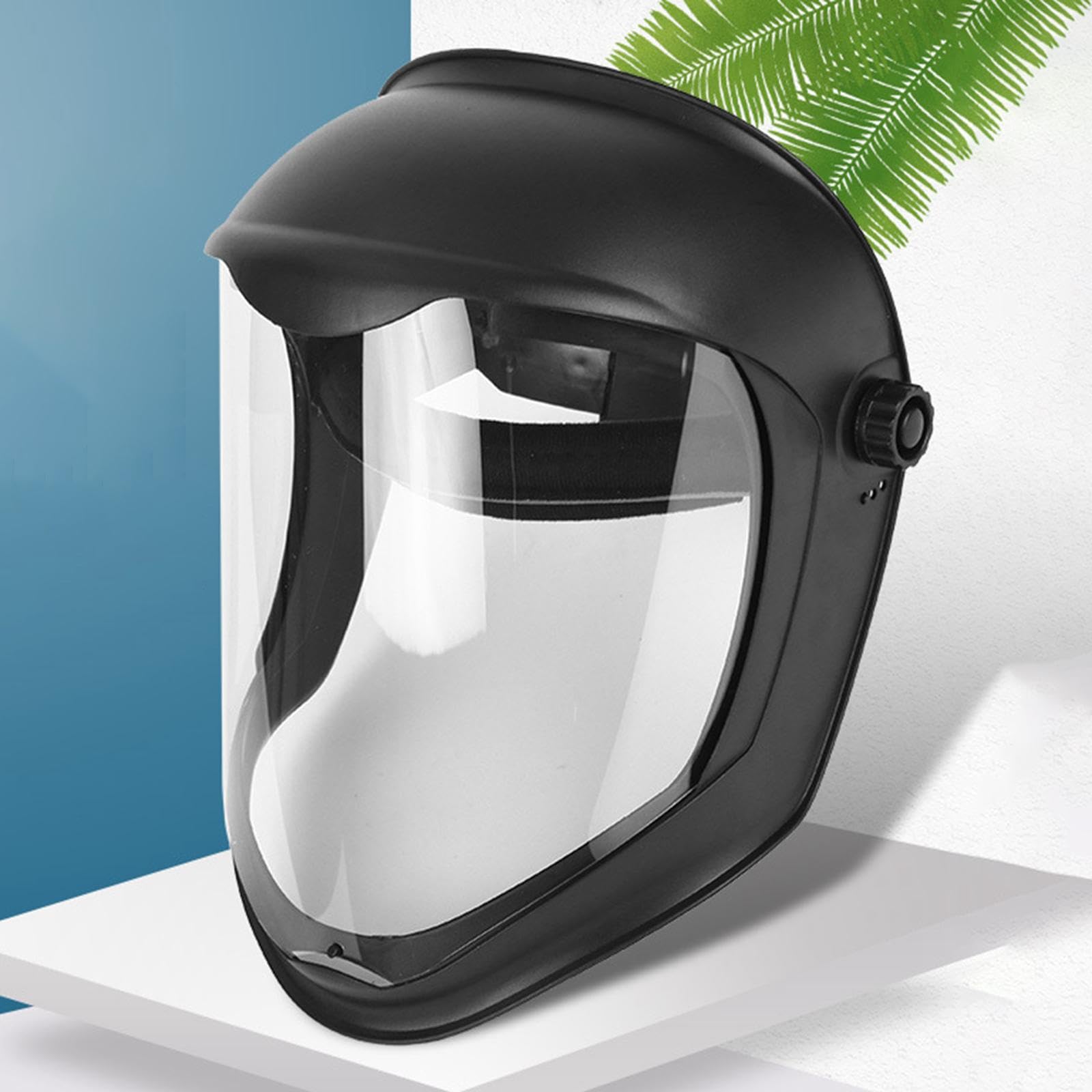Antibeschlag Gesichtsschutzmaske mit Verstellbarem Ratschenverschluss Und Wiederverwendbarem Spritzwasserschutz