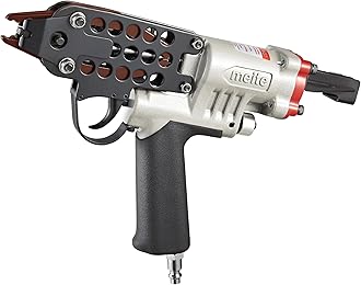 meite SC760C-I2 Pneumatic Hog Ring Gun, 16 Gauge 1/2" Crown Hog Ring Pliers, 2.6-3.6 mm Closure, Upgrade Trigger Air C Ring Stapler for Fencing, Upholstery, Pet Cages, and Bag Closing