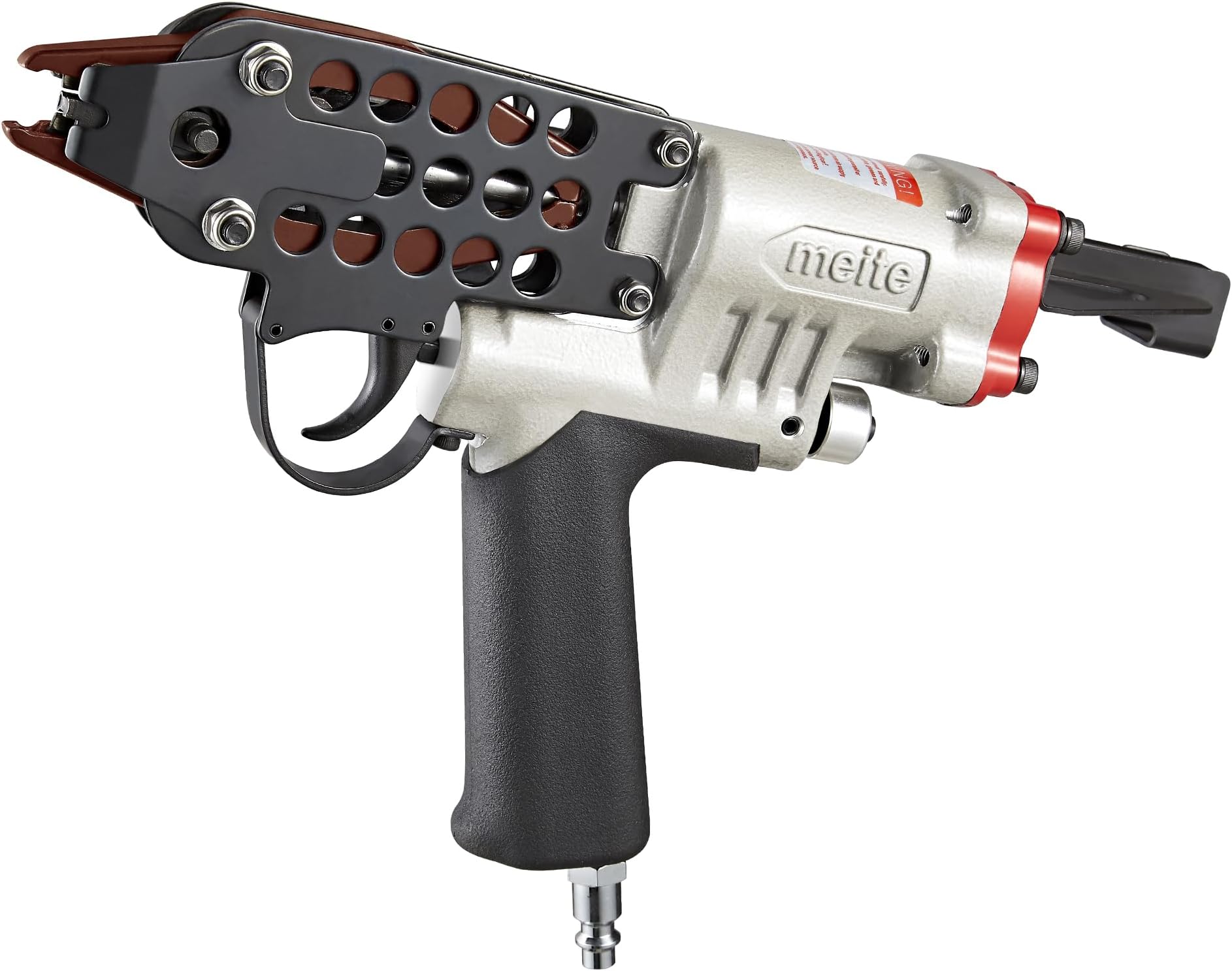SC760C-I2 Pneumatic Hog Ring Gun, 16 Gauge 1/2" Crown Hog Ring Pliers, 2.6-3.6 mm Closure, Upgrade Trigger Air C Ring Stapler for Fencing, Upholstery, Pet Cages, and Bag Closing