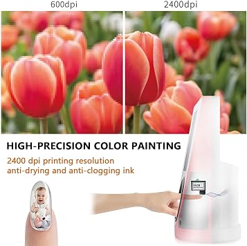 Nail Printing Machine, Smart Nail Art Printer with 10.1-Inch HD Screen, AI Nail Recognition, for Home and Salon Use