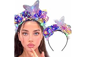 Light up Laser Flower Headbands - Unforgettable Accents for a Blossoming Night Out!