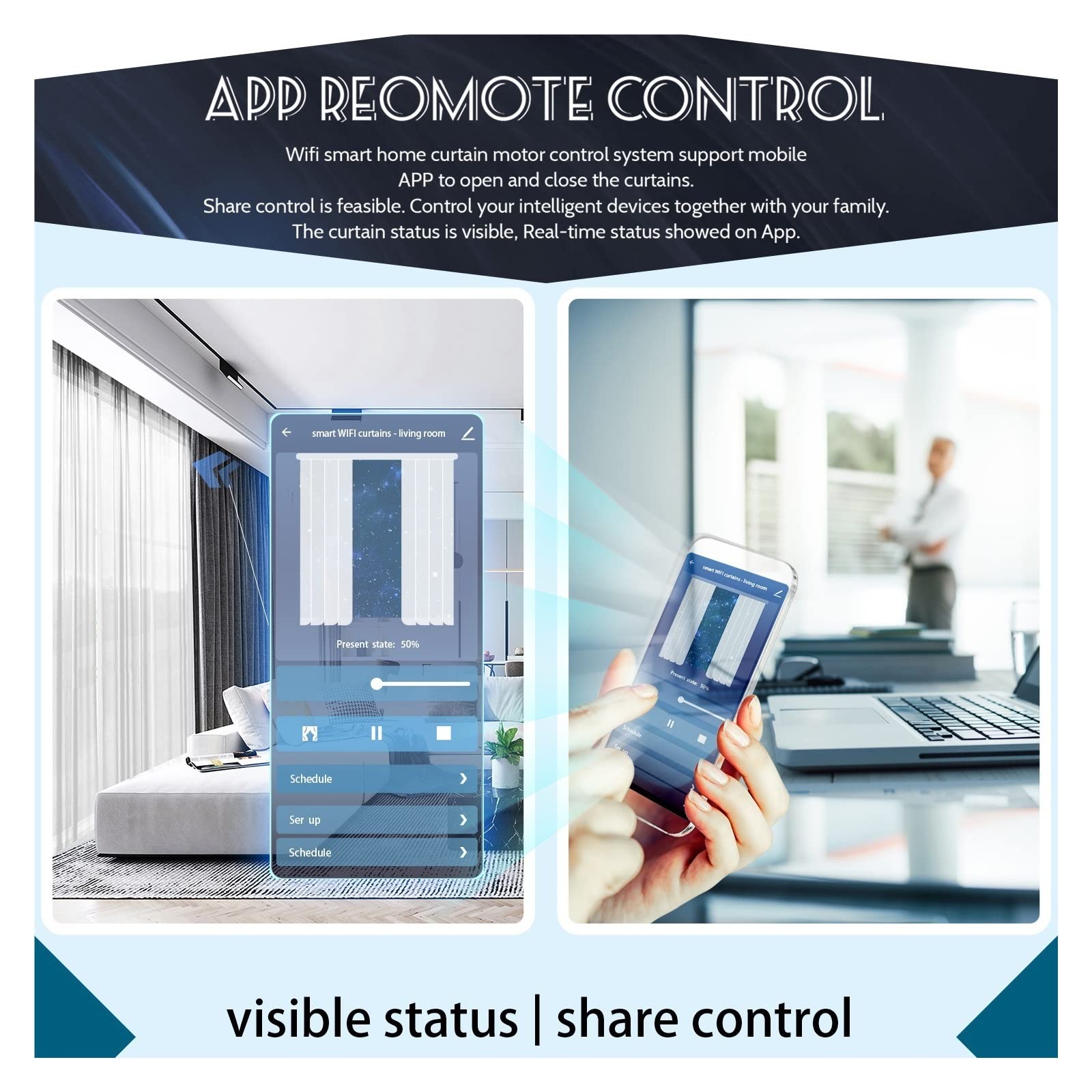 Inteligentna zasłona Tuya WiFi Curtain Motor Track Cornice Smart Home Silnik elektryczny Dostosowane wsparcie Voice Assistant (Size : Motor rail sheer4.2m)
