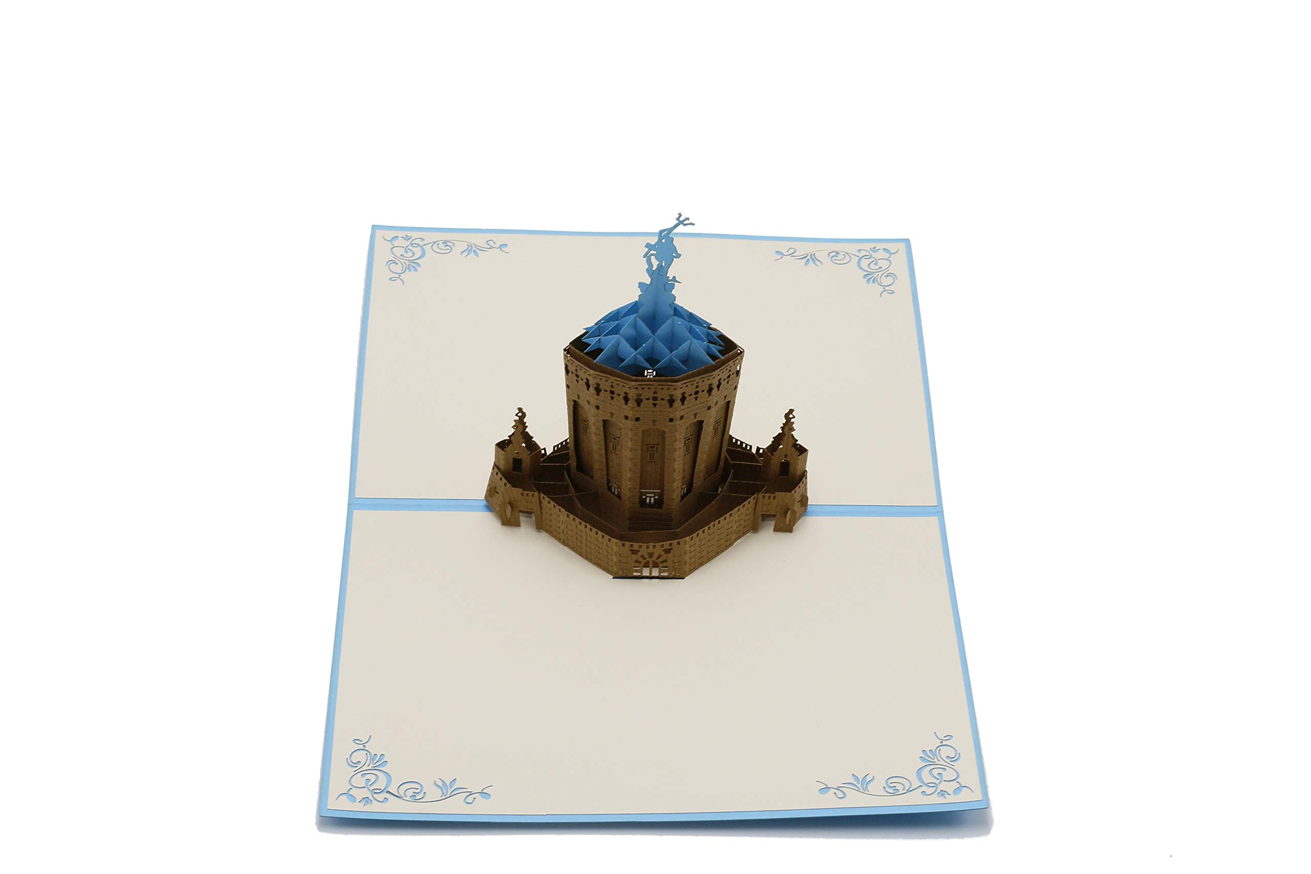 Biglietto Pop-up 3D Mannheim Con Torre Dell'Acqua - Souvenir E Biglietto D'Augori Da Cologne Cards
