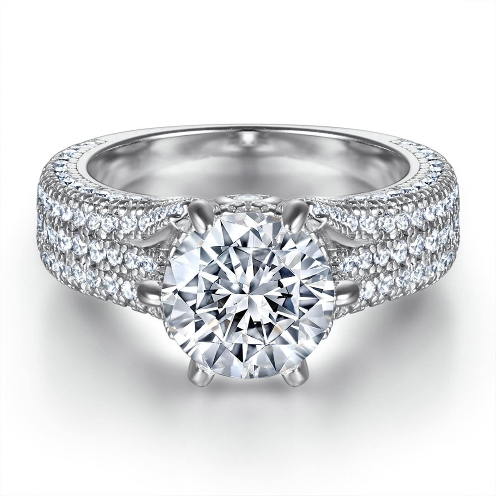 Anello in argento 925 da donna, regalo per ragazza, in argento Sterling per San Valentino, anniversario