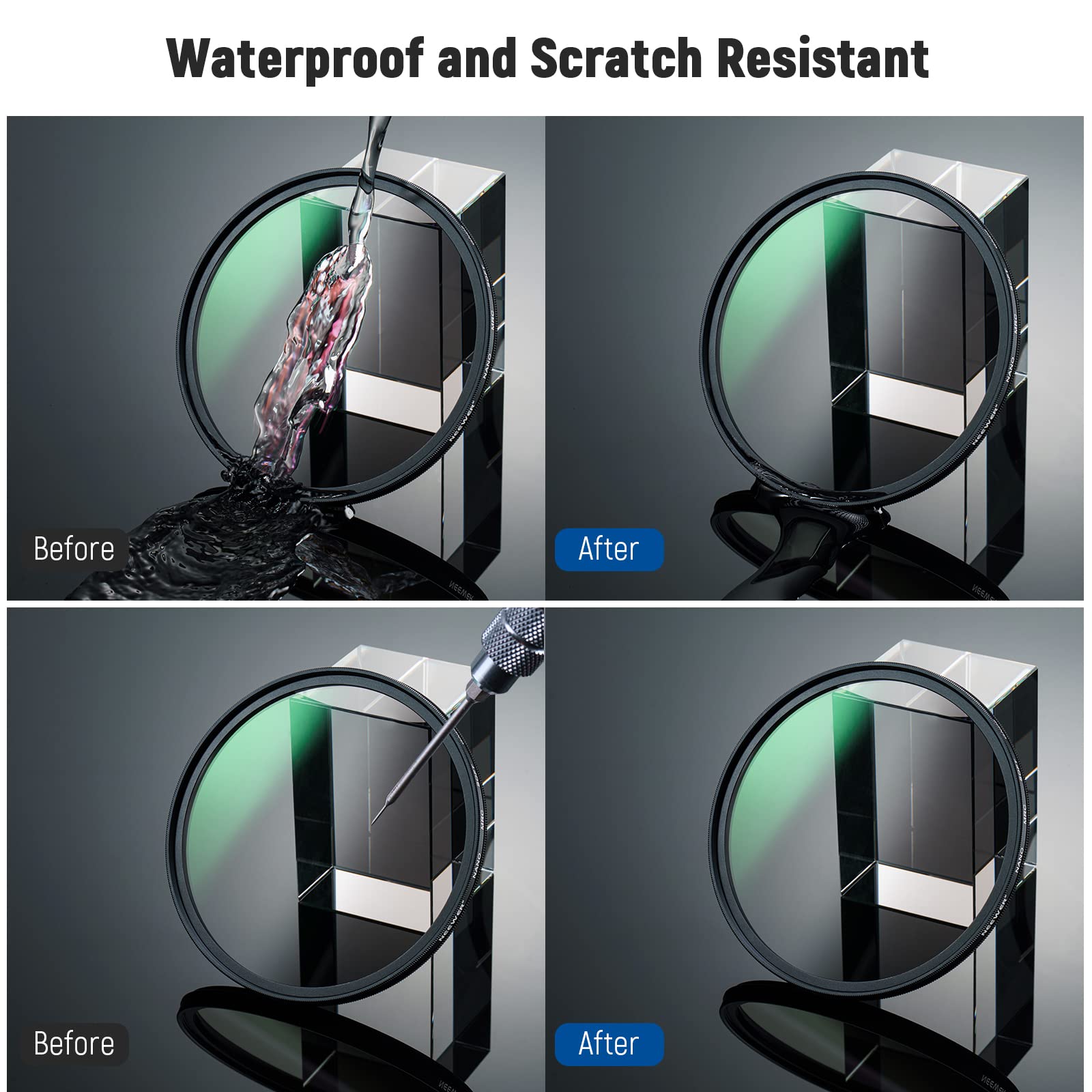 NEEWER 67mm Filtro Soft GND8 HD, 3 Stop (0,9) Soft Filtro Graduato a Densità Neutra con 30 Strati Nano Rivestimento, Resistente a Acqua Graffi, Anti-riflettente per Proporzione di Luce Equilibrata