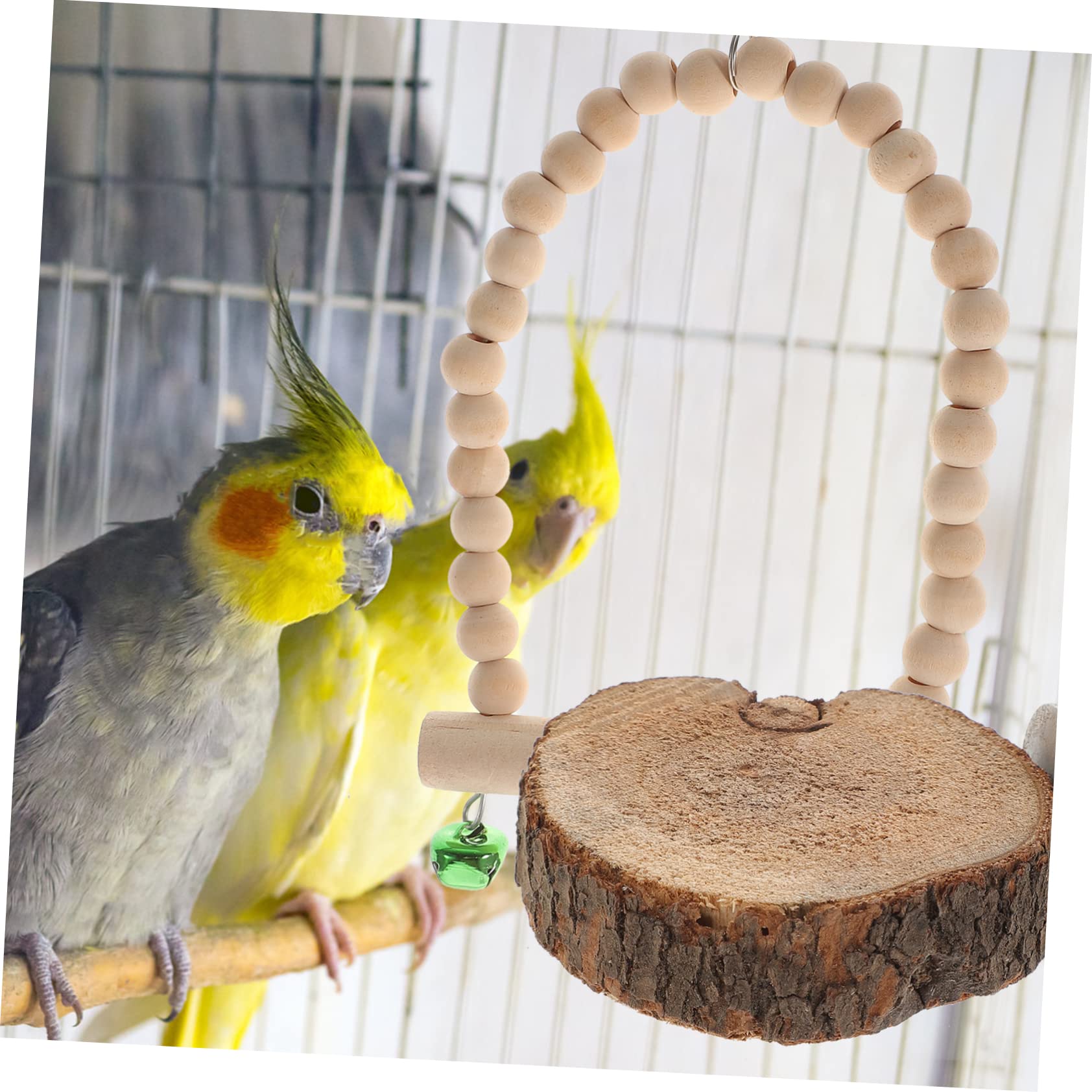 DOITOOL Ensemble De 9 Jouets À Mâcher pour Perroquets Corde en Bois Naturel Élastique De Rangement pour Perruches Calopsittes