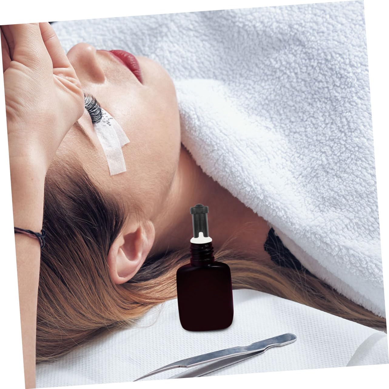 IWOWHERO 40pcs Bottle Nozzle Needles Eyelash Bottle Tips Anti-Blocking Replacement Head for Lash Extension