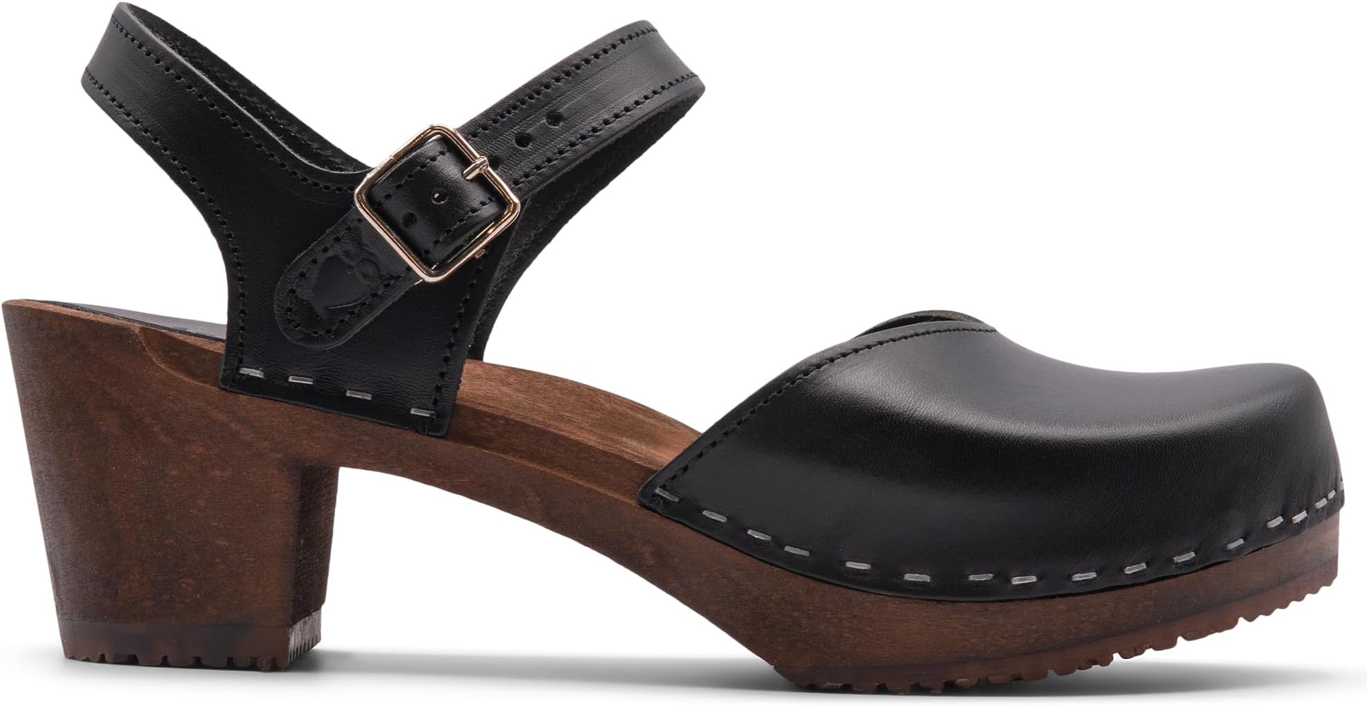 Handmade Swedish Wood Clogs for Women, High Heel Sandal | Victoria