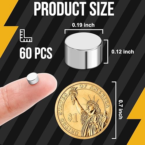 Miniatura 2 de 60 imanes redondos pequeños multiusos, mini imanes de neodimio de primera calidad, imanes de neodimio pequeños de primera calidad, imanes de pizarra