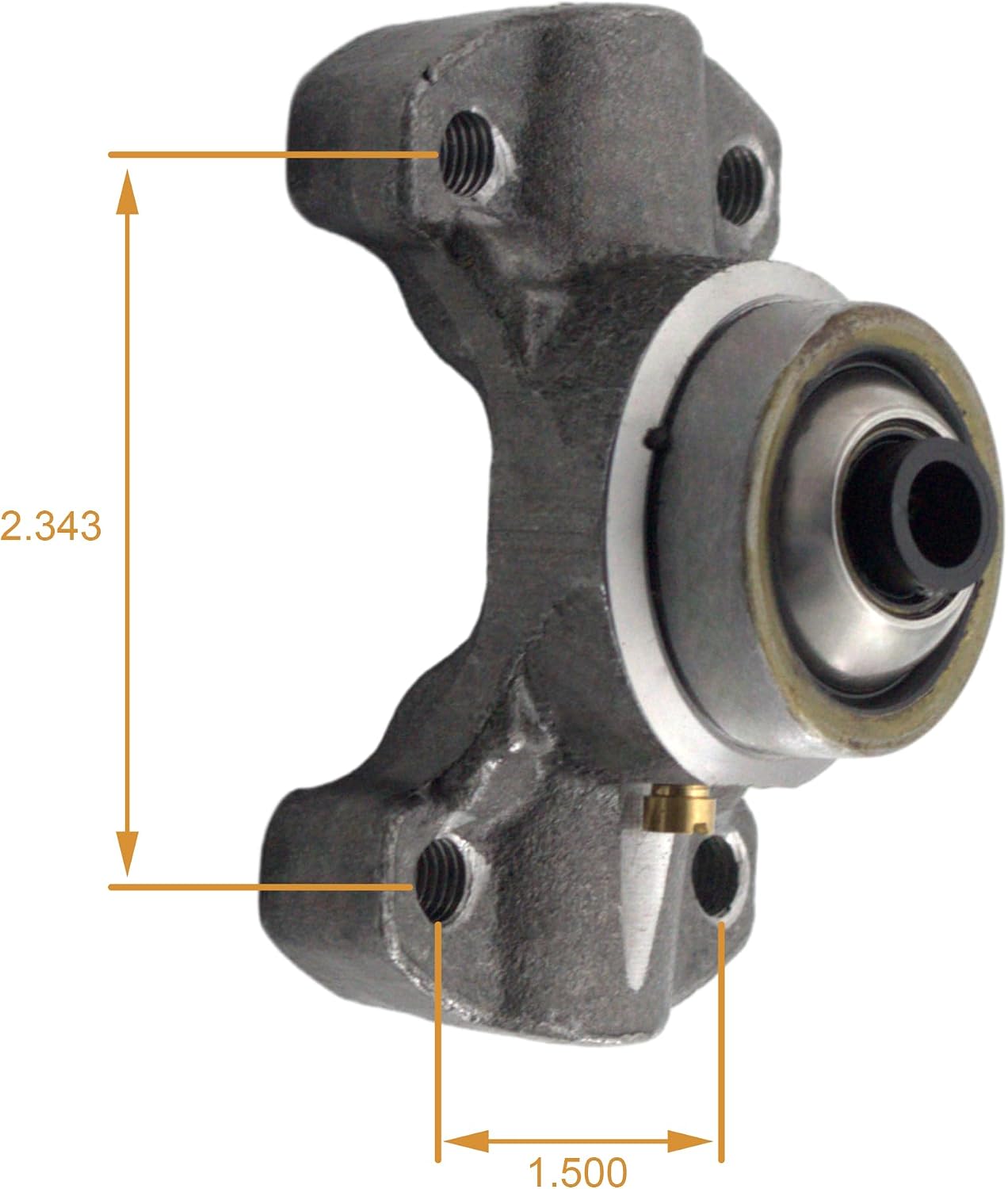 211355X CV Socket Yoke Assembly Compatible with 1310 Series Yoke Assembly, Compatible with Jeep CJ YJ TJ XJ ZJ JK, C/L to End 1.531", Greasable