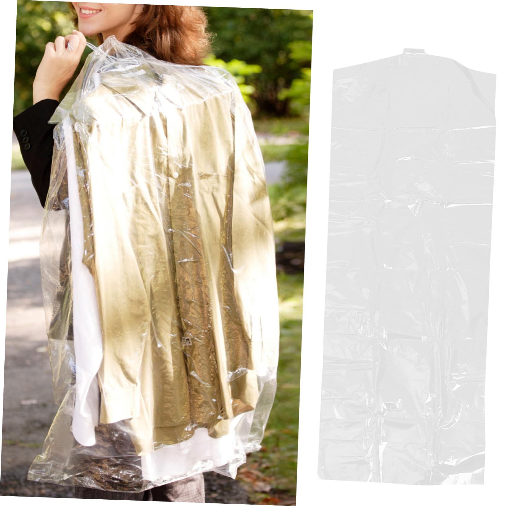IMIKEYA 30piezas Funda Antipolvo Para Ropa Transparente Protector De Armario Para Trajes y Abrigos Bolsa De Almacenamiento Colgante Para Guardar Ropa De Vestir