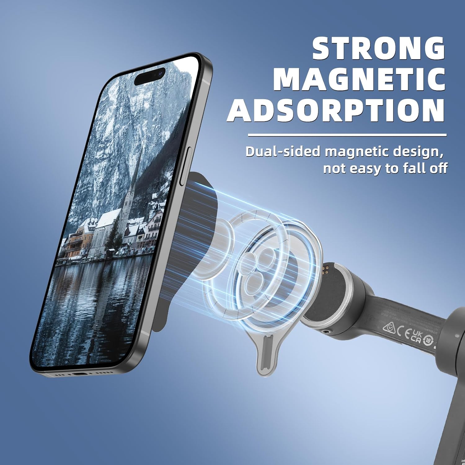 Magnetic Phone Holder Adapter for DJI Osmo Mobile 8/7/7P/6/5/4/SE, for MagSafe Quick-Release Mount Compatible with iPhones 17/16/15/14/13/12 Series for Gimbal Stabilize Accessories