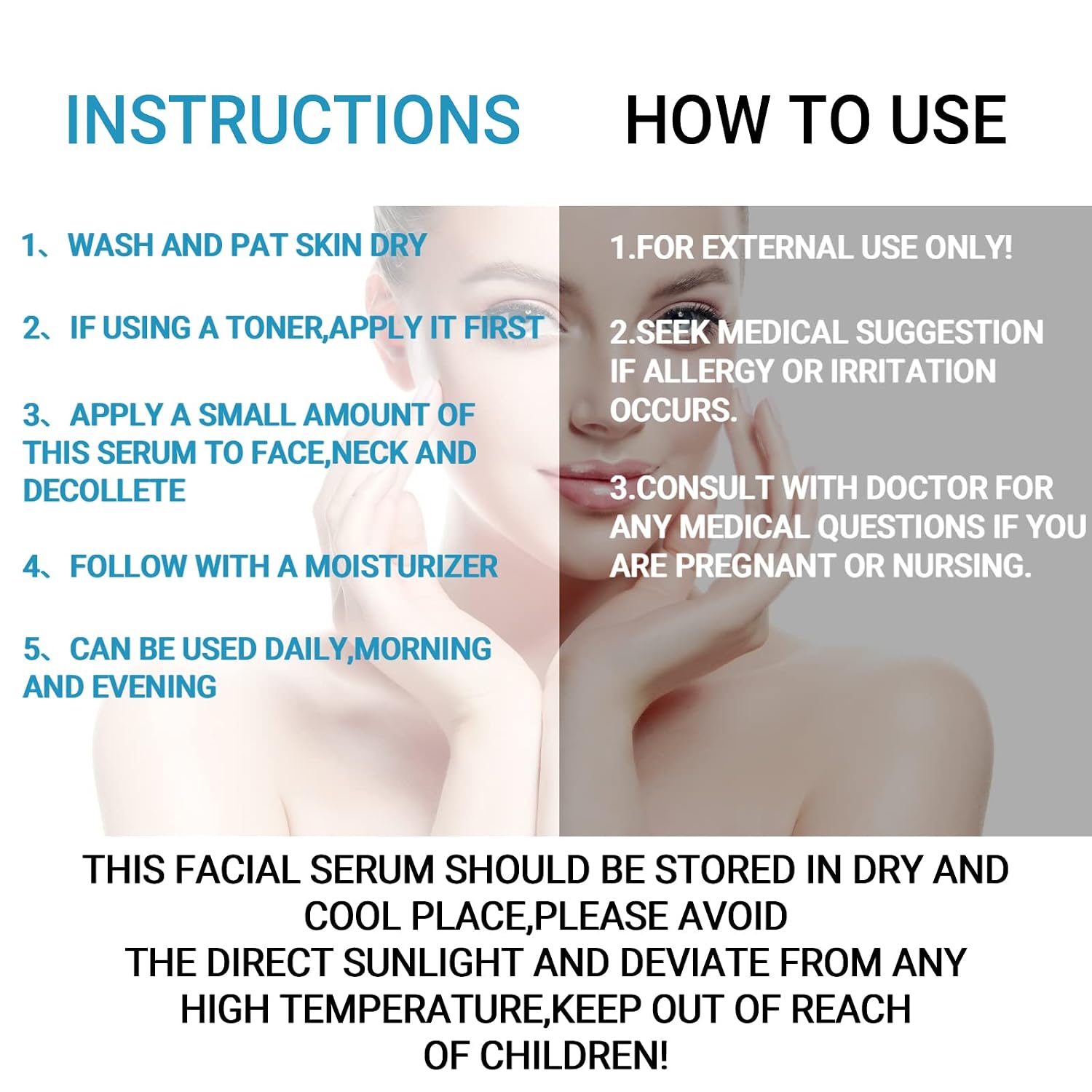 3 Pack Pure Hyaluronic Acid Serum for Face, Facial Moisturizer Skincare Fades Wrinkles Repair Brightening Firming Hydrating for Dry Skin (1Fl.Oz/30ml)