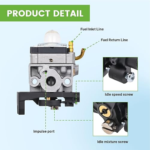 Miniatura 5 de Kit de reconstrucción de carburador GX35 para Honda GX25 GX25N HHT35 HHT35S cortador de cepillo de recortadora de 4 tiempos motor pequeño para Honda
